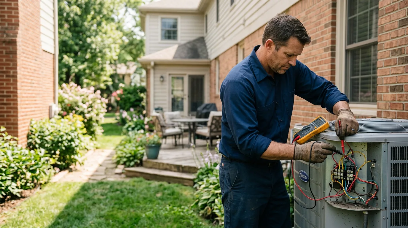 HVAC technician working near Fort Myers Beach, FL